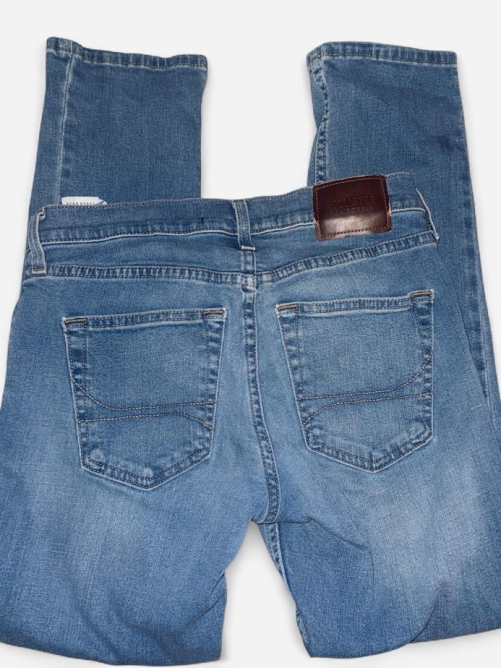 Hollister Light Blue Women's Skinny Jeans with Brown Patch